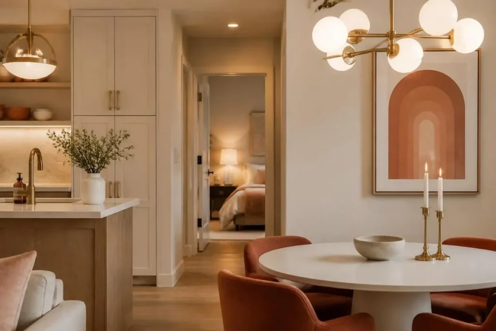 budget apartment decorating ideas using a 3 color palette