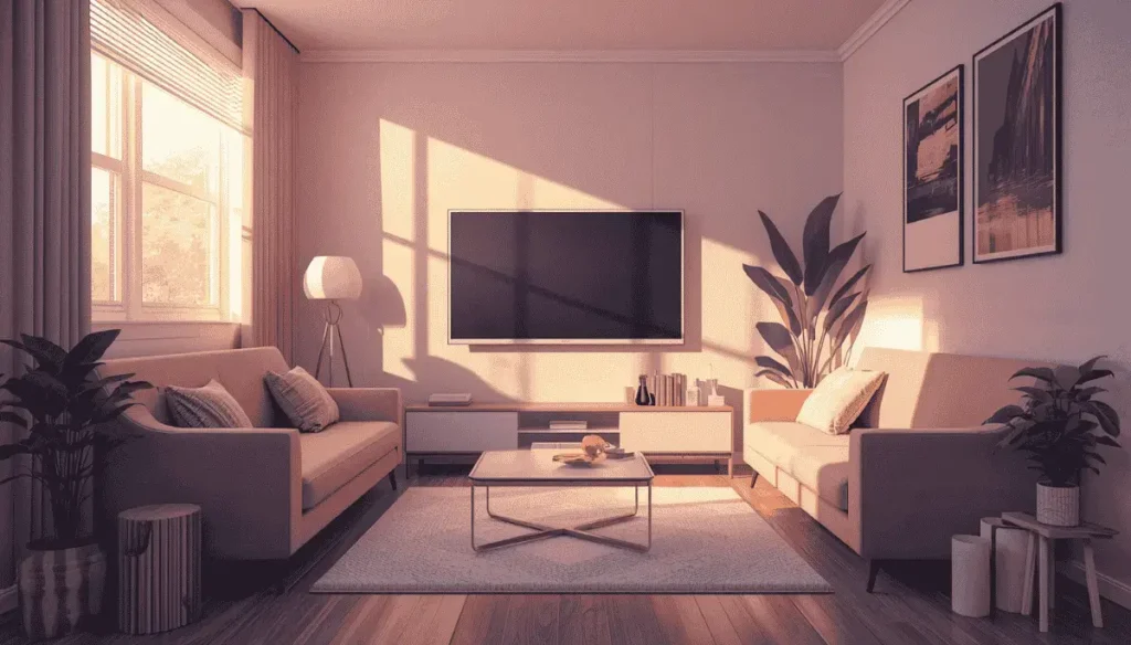 small living room ideas with tv and sofa in a compact apartment