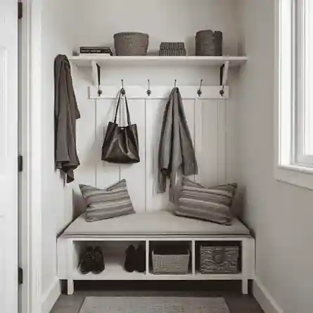 entryway storage ideas for tiny apartments
