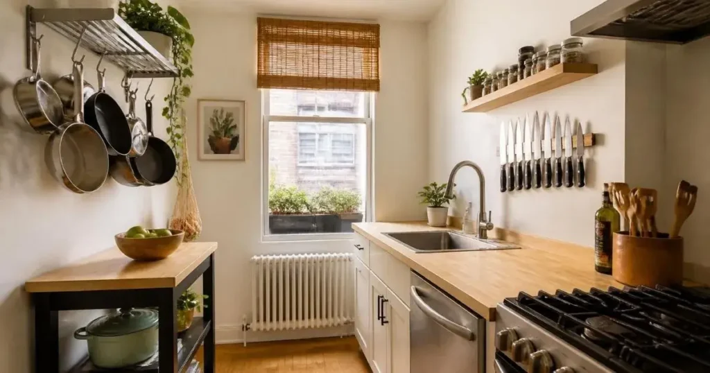 kitchen storage ideas for small apartments with wall-mounted rack kitchen storage ideas for small apartments with wall-mounted rack