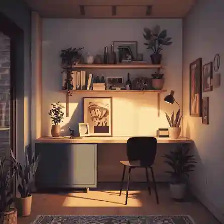 small apartment storage ideas with vertical shelving in studio