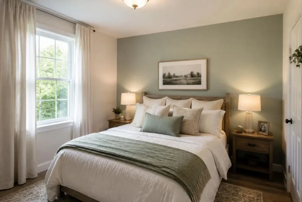 Small Bedroom Decorating Ideas on a Budget 3 Budget accent wall paint idea for a small bedroom
