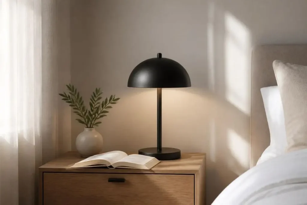 Small Bedroom Decorating Ideas on a Budget 2 Decluttered nightstand as a free small bedroom decorating fix