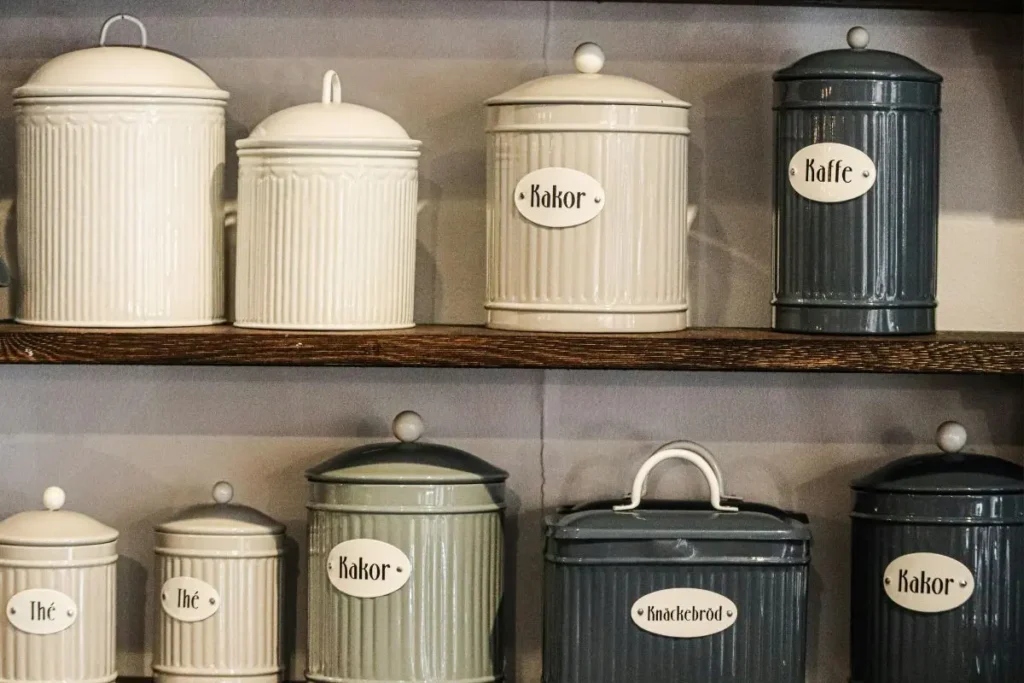countertop storage box ideas over wooden