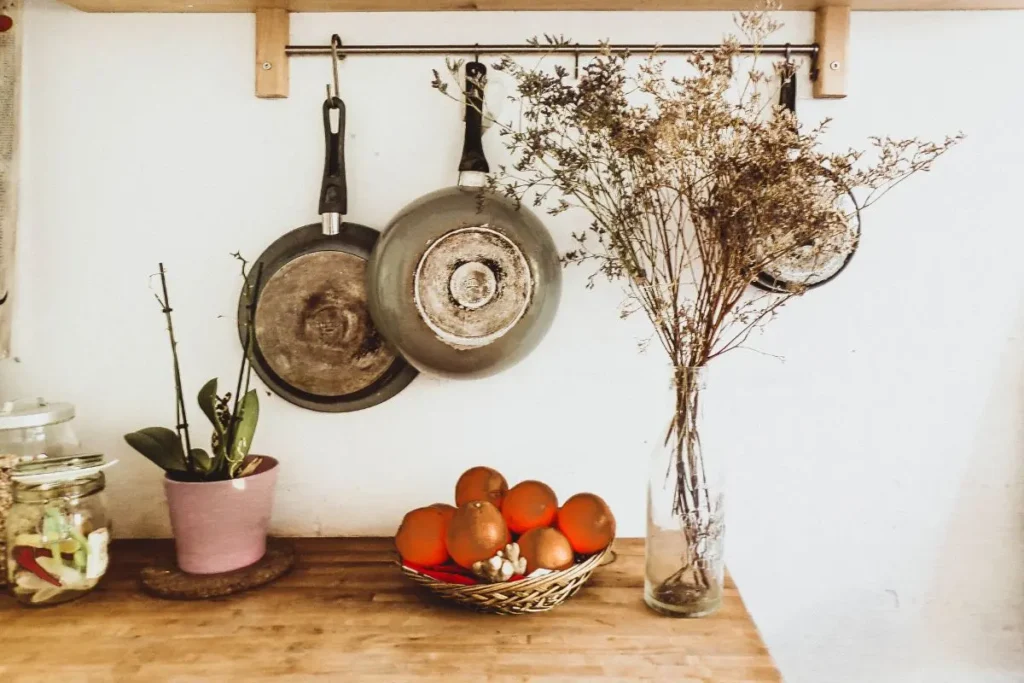 Space saving vertical storage solutions for very small kitchens