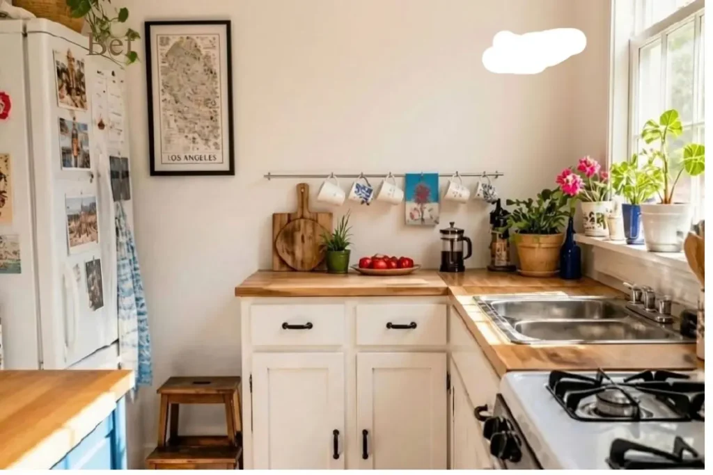 Very Small Kitchen Ideas on a Budget for Renters: 10 Hacks 1 very small kitchen ideas on a budget for renters before and after layout makeover.