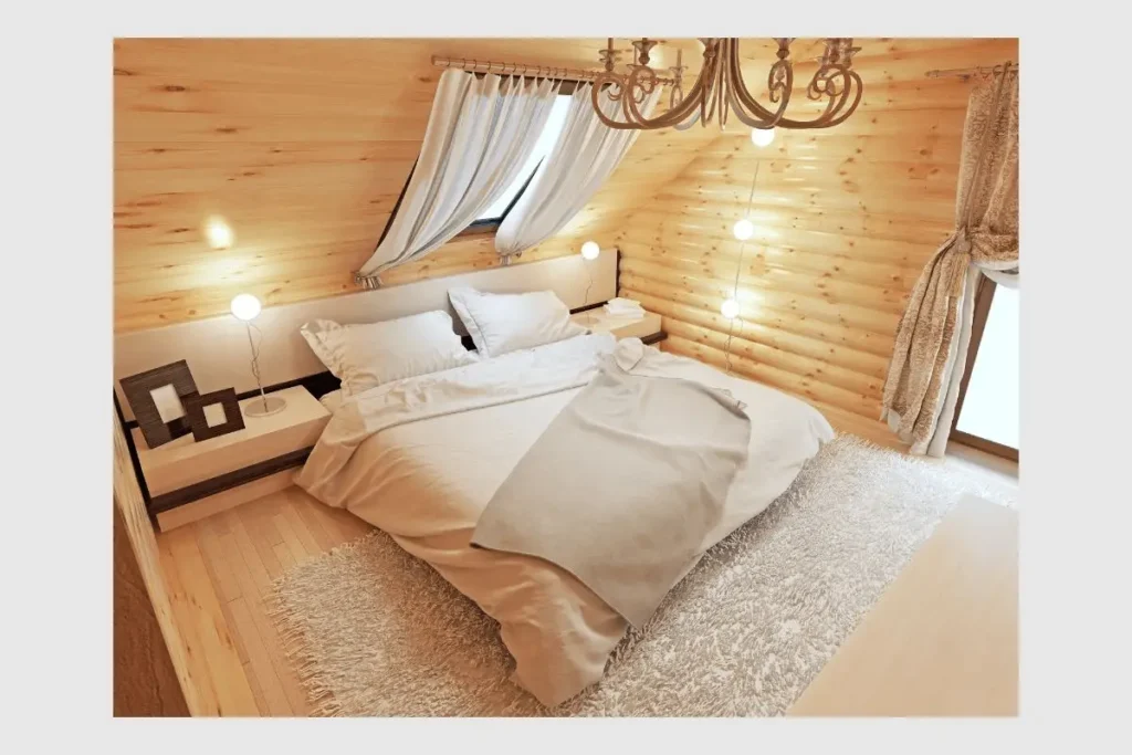 Should Wardrobe Match Bedroom Furniture? 7 Small Room Rules 3 furniture color combination for small bedroom featuring neutral rug buffer on wood floor.